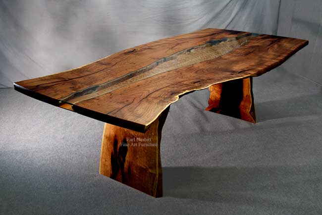 wood slab table